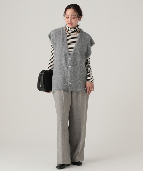 Elura（エルーラ）の「シャギーベスト/606385（ベスト・レディース・グレー/ライトイエロー・FREE）」の5枚目の写真