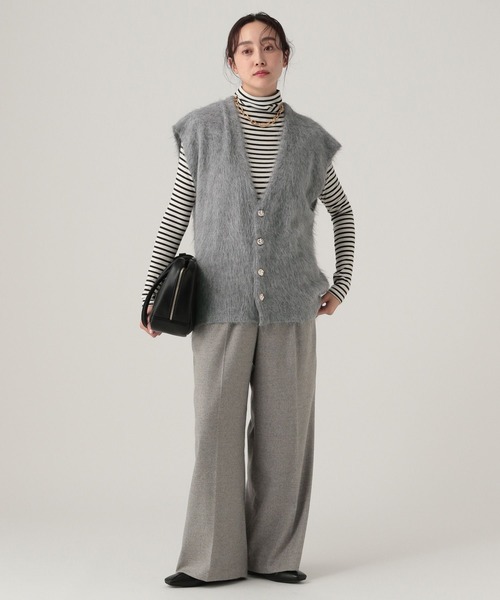 Elura（エルーラ）の「シャギーベスト/606385（ベスト・レディース・グレー/ライトイエロー・FREE）」の6枚目の写真