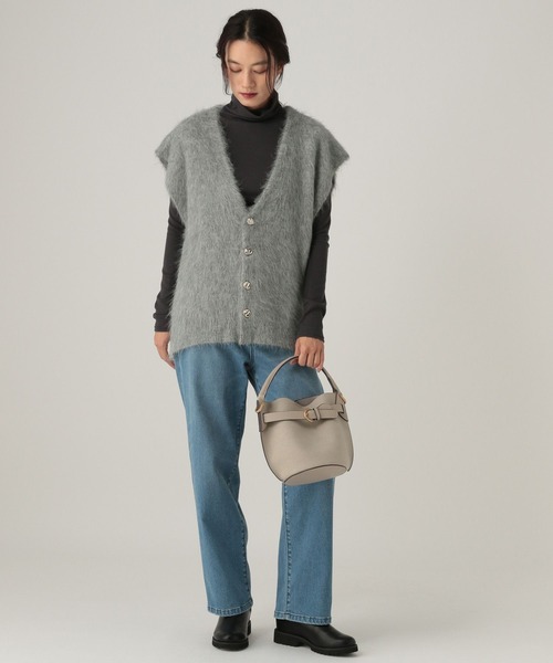 Elura（エルーラ）の「シャギーベスト/606385（ベスト・レディース・グレー/ライトイエロー・FREE）」の9枚目の写真