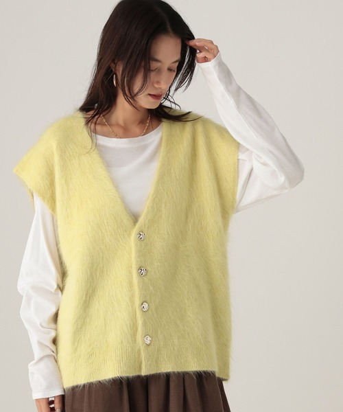 Elura（エルーラ）の「シャギーベスト/606385（ベスト・レディース・グレー/ライトイエロー・FREE）」の12枚目の写真