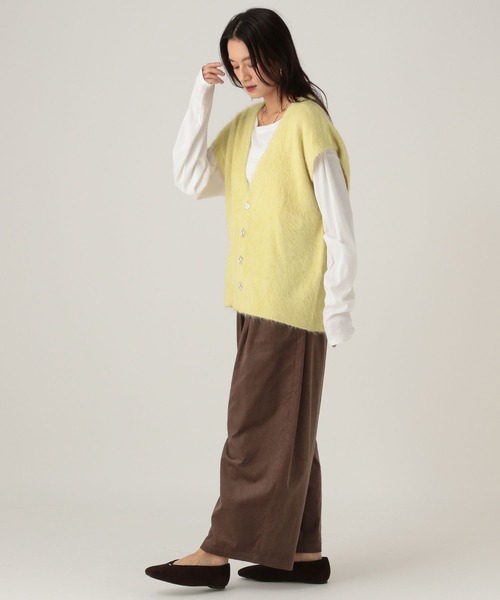 Elura（エルーラ）の「シャギーベスト/606385（ベスト・レディース・グレー/ライトイエロー・FREE）」の14枚目の写真