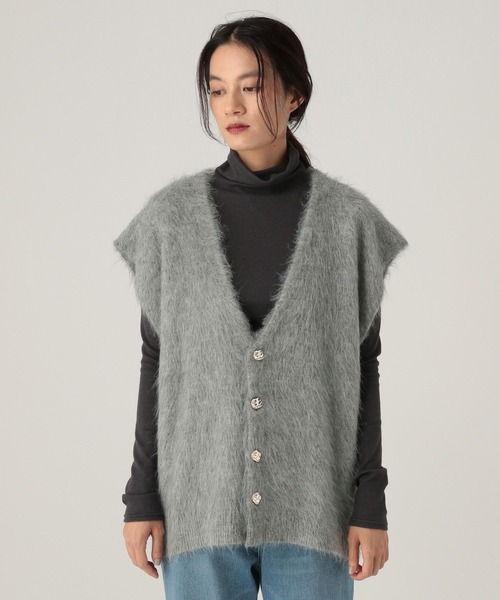 Elura（エルーラ）の「シャギーベスト/606385（ベスト・レディース・グレー/ライトイエロー・FREE）」の15枚目の写真