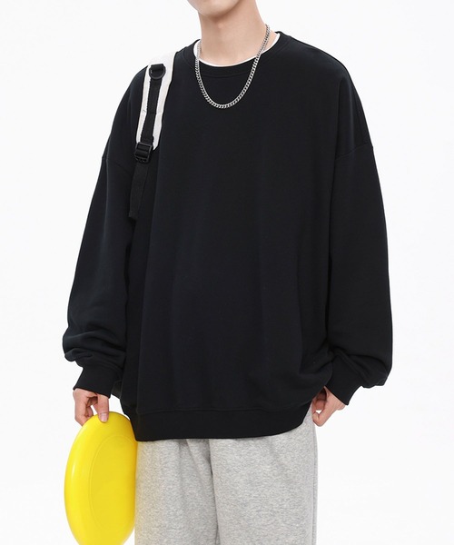 aimoha（アイモハ）の「ドロップショルダークルースウェット(裏毛)/Drop shoulder crew sweatshirt (AW)（スウェット・メンズ・ブラウン/ブラック/グリーン/ライトグレー/ベージュ・LARGE/X-LARGE/MEDIUM）」の11枚目の写真