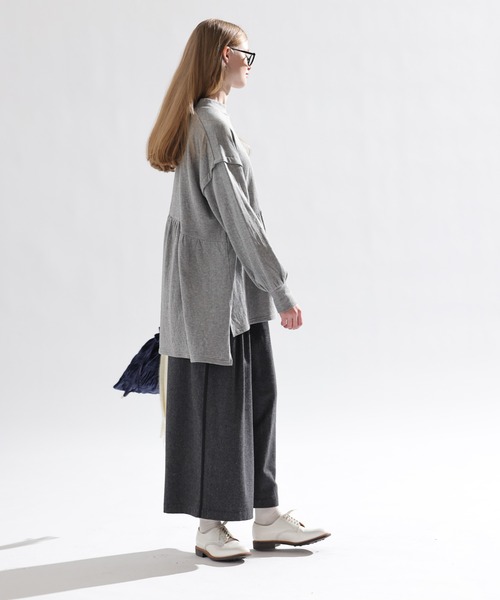 Kelen(ケレン)の「「KELEN / ケレン」接結カットソーギャザートップス(Tシャツ/カットソー・レディース・チャコールグレー/オフホワイト/ライトグレー/ネイビー・S/M)」の8枚目の写真