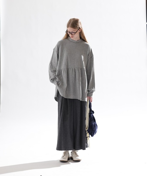 Kelen(ケレン)の「「KELEN / ケレン」接結カットソーギャザートップス(Tシャツ/カットソー・レディース・チャコールグレー/オフホワイト/ライトグレー/ネイビー・S/M)」の12枚目の写真