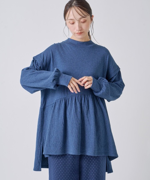 Kelen(ケレン)の「「KELEN / ケレン」接結カットソーギャザートップス(Tシャツ/カットソー・レディース・チャコールグレー/オフホワイト/ライトグレー/ネイビー・S/M)」の15枚目の写真