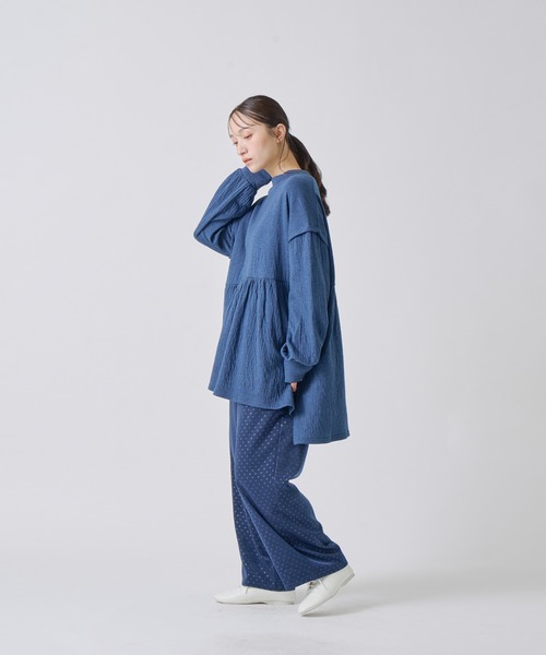 Kelen(ケレン)の「「KELEN / ケレン」接結カットソーギャザートップス(Tシャツ/カットソー・レディース・チャコールグレー/オフホワイト/ライトグレー/ネイビー・S/M)」の16枚目の写真