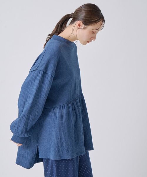 Kelen(ケレン)の「「KELEN / ケレン」接結カットソーギャザートップス(Tシャツ/カットソー・レディース・チャコールグレー/オフホワイト/ライトグレー/ネイビー・S/M)」の17枚目の写真