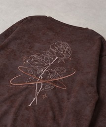バラ刺繍ポンチトレーナー