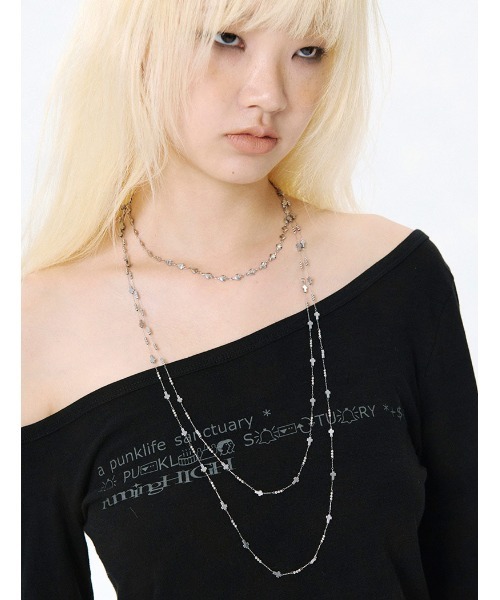 runningHIGH(ランニングハイ)の「A'GEM/9 × .kom 『runningHIGH/ランニングハイ』 ONE OFF SHOULDER L/S TEE/ワンオフショルダー 長袖Tシャツ(Tシャツ/カットソー・レディース・ブラック/ホワイト/グレー・FREE)」の11枚目の写真