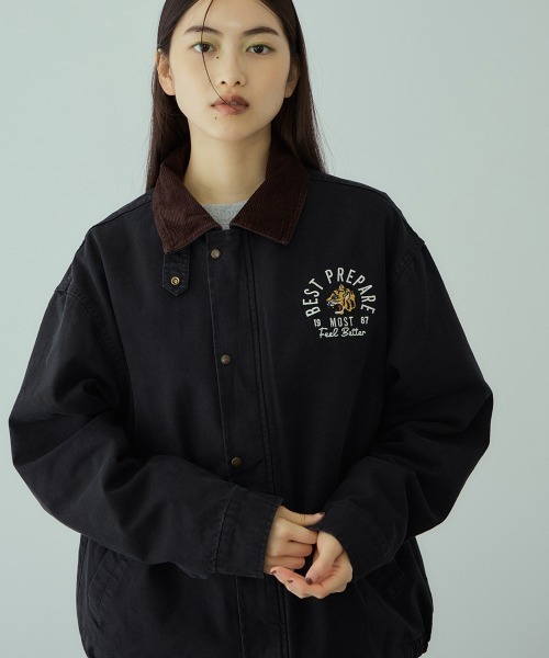 VICKY（ビッキー）の「TIGERシシュウダックジャケット≪手洗い可能≫（ダウンジャケット/コート・レディース・ブラック/ピンク・M）」の19枚目の写真