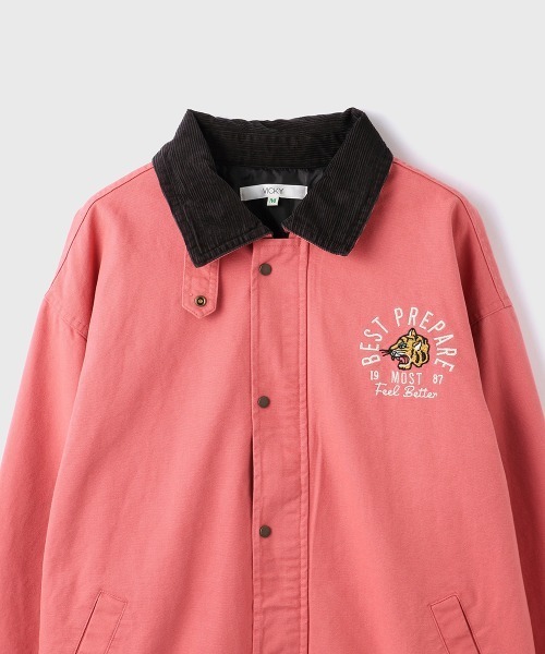 VICKY（ビッキー）の「TIGERシシュウダックジャケット≪手洗い可能≫（ダウンジャケット/コート・レディース・ブラック/ピンク・M）」の6枚目の写真