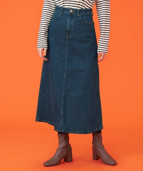 SOMETHING（サムシング）の「SOMETHING BODYFIRE デニムスカート【暖】（デニムスカート・レディース・インディゴブルー/ダークインディゴブルー・SMALL/MEDIUM）」の2枚目の写真