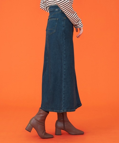 SOMETHING（サムシング）の「SOMETHING BODYFIRE デニムスカート【暖】（デニムスカート・レディース・インディゴブルー/ダークインディゴブルー・SMALL/MEDIUM）」の6枚目の写真