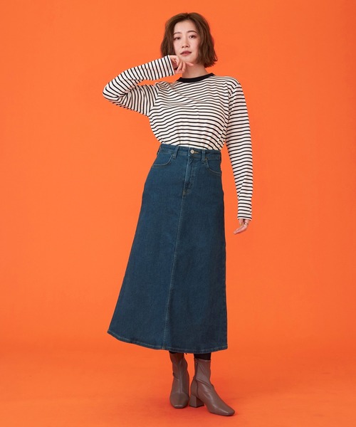 SOMETHING（サムシング）の「SOMETHING BODYFIRE デニムスカート【暖】（デニムスカート・レディース・インディゴブルー/ダークインディゴブルー・SMALL/MEDIUM）」の10枚目の写真