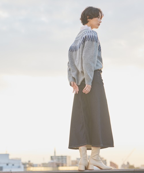 SOMETHING（サムシング）の「SOMETHING BODYFIRE デニムスカート【暖】（デニムスカート・レディース・インディゴブルー/ダークインディゴブルー・SMALL/MEDIUM）」の17枚目の写真