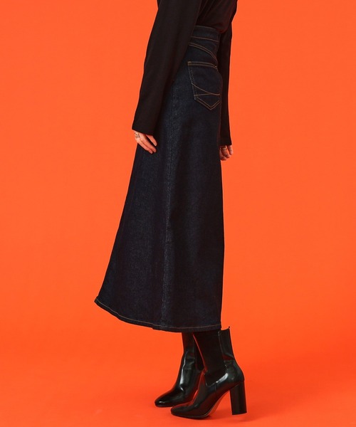 SOMETHING（サムシング）の「SOMETHING BODYFIRE デニムスカート【暖】（デニムスカート・レディース・インディゴブルー/ダークインディゴブルー・SMALL/MEDIUM）」の19枚目の写真