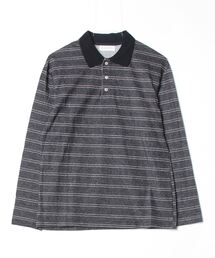 BLANK HOTEL（ブランクホテル）の「Contrast Collar Stripe Long Sleeve Polo / 配色襟ボーダーロングスリーブポロシャツ（ポロシャツ）」