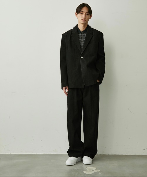 BLANK HOTEL(ブランクホテル)の「Contrast Collar Stripe Long Sleeve Polo / 配色襟ボーダーロングスリーブポロシャツ(ポロシャツ・メンズ・ブラウン/チャコールグレー・L/M/S)」の20枚目の写真