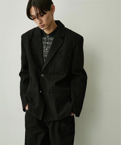 BLANK HOTEL(ブランクホテル)の「Contrast Collar Stripe Long Sleeve Polo / 配色襟ボーダーロングスリーブポロシャツ(ポロシャツ・メンズ・ブラウン/チャコールグレー・L/M/S)」の19枚目の写真
