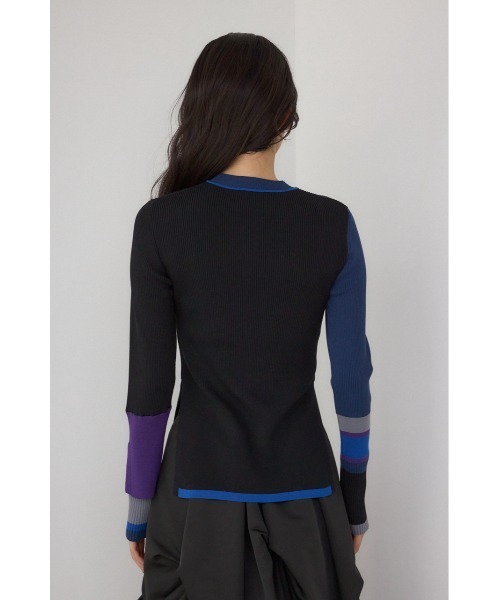 AZUL by moussy（アズールバイマウジー）の「【PLUS】カラーブロッキングリブニット（ニット/セーター・レディース・ブラウン系その他/ブラック系その他/グリーン系その他2・FREE）」の9枚目の写真