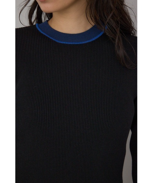 AZUL by moussy（アズールバイマウジー）の「【PLUS】カラーブロッキングリブニット（ニット/セーター・レディース・ブラウン系その他/ブラック系その他/グリーン系その他2・FREE）」の10枚目の写真