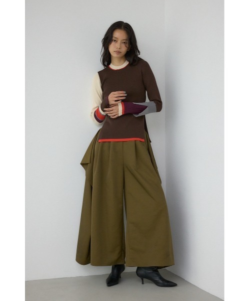 AZUL by moussy（アズールバイマウジー）の「【PLUS】カラーブロッキングリブニット（ニット/セーター・レディース・ブラウン系その他/ブラック系その他/グリーン系その他2・FREE）」の17枚目の写真