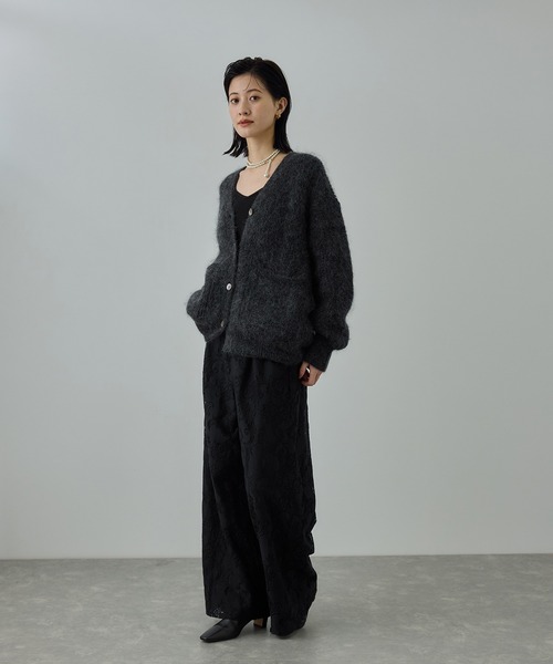 ROPE'（ロペ）の「スーパーキッドモヘヤVネックカーディガン/イージーケア（カーディガン/ボレロ・レディース・チャコールグレー/ピンク系その他2・FREE）」の22枚目の写真