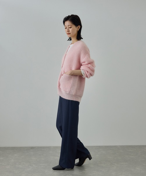 ROPE'（ロペ）の「スーパーキッドモヘヤVネックカーディガン/イージーケア（カーディガン/ボレロ・レディース・チャコールグレー/ピンク系その他2・FREE）」の14枚目の写真