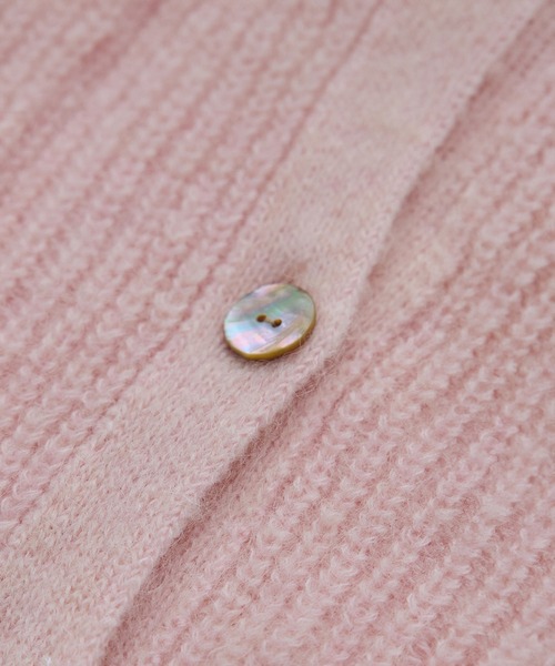 ROPE'（ロペ）の「スーパーキッドモヘヤVネックカーディガン/イージーケア（カーディガン/ボレロ・レディース・チャコールグレー/ピンク系その他2・FREE）」の5枚目の写真