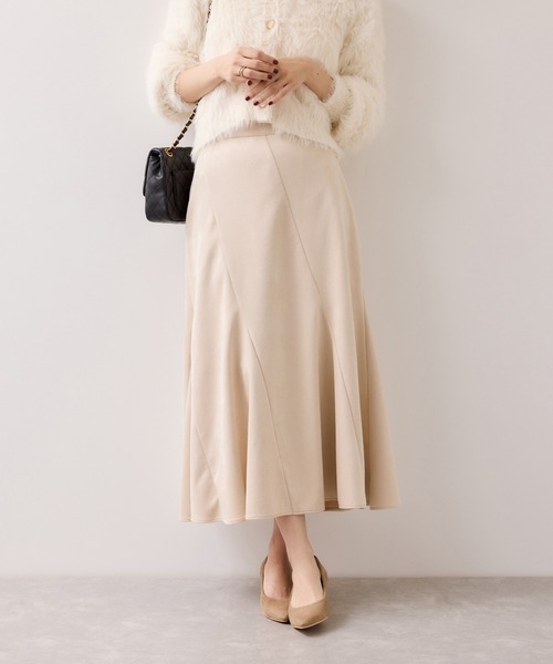 VIS（ビス）の「エスカルゴ切替スエードライクスカート（スカート・レディース・オフホワイト/イエロー系その他3・S/M）」の11枚目の写真