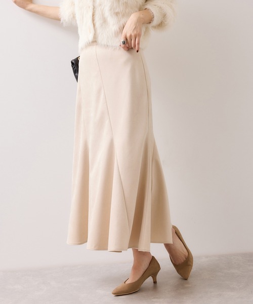 VIS（ビス）の「エスカルゴ切替スエードライクスカート（スカート・レディース・オフホワイト/イエロー系その他3・S/M）」の12枚目の写真