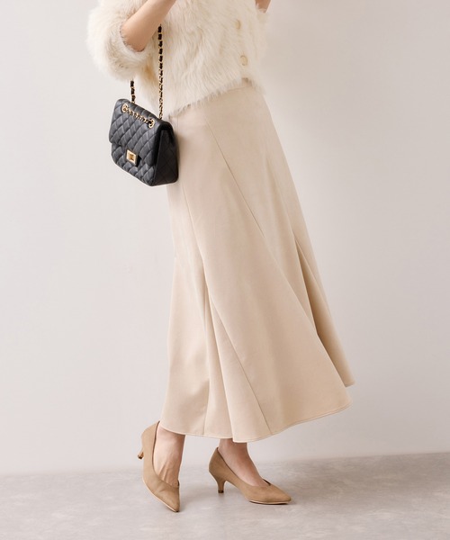 VIS（ビス）の「エスカルゴ切替スエードライクスカート（スカート・レディース・オフホワイト/イエロー系その他3・S/M）」の13枚目の写真