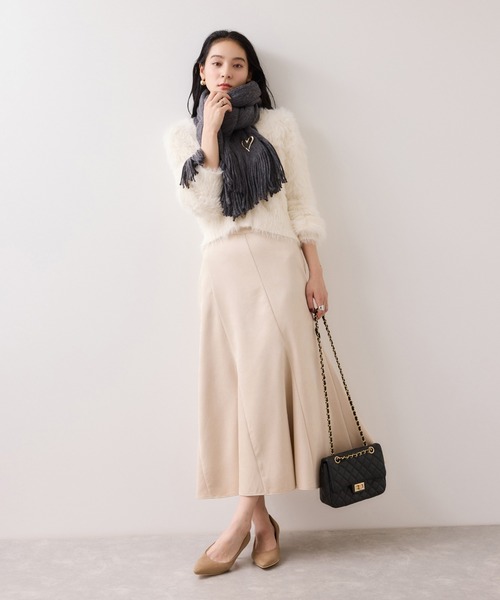 VIS（ビス）の「エスカルゴ切替スエードライクスカート（スカート・レディース・オフホワイト/イエロー系その他3・S/M）」の14枚目の写真