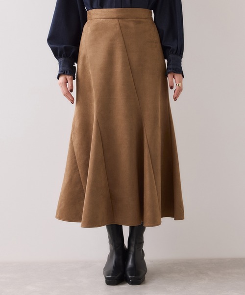VIS（ビス）の「エスカルゴ切替スエードライクスカート（スカート・レディース・オフホワイト/イエロー系その他3・S/M）」の15枚目の写真