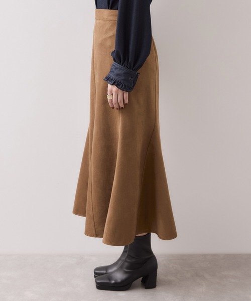 VIS（ビス）の「エスカルゴ切替スエードライクスカート（スカート・レディース・オフホワイト/イエロー系その他3・S/M）」の16枚目の写真