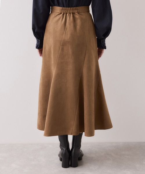 VIS（ビス）の「エスカルゴ切替スエードライクスカート（スカート・レディース・オフホワイト/イエロー系その他3・S/M）」の17枚目の写真