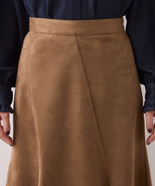 VIS（ビス）の「エスカルゴ切替スエードライクスカート（スカート・レディース・オフホワイト/イエロー系その他3・S/M）」の18枚目の写真