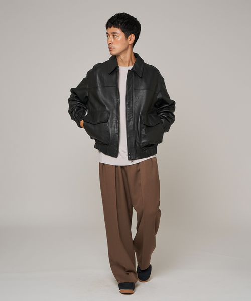 A2 レザーショートブルゾン（ライダースジャケット）｜EDIFICE
