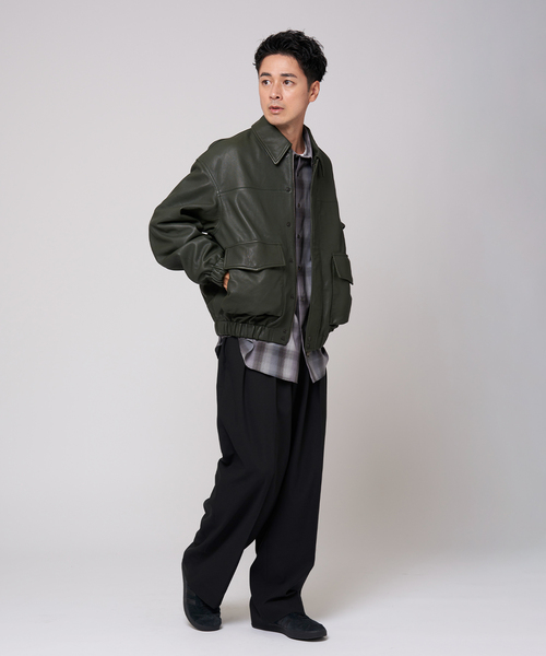 A2 レザーショートブルゾン（ライダースジャケット）｜EDIFICE