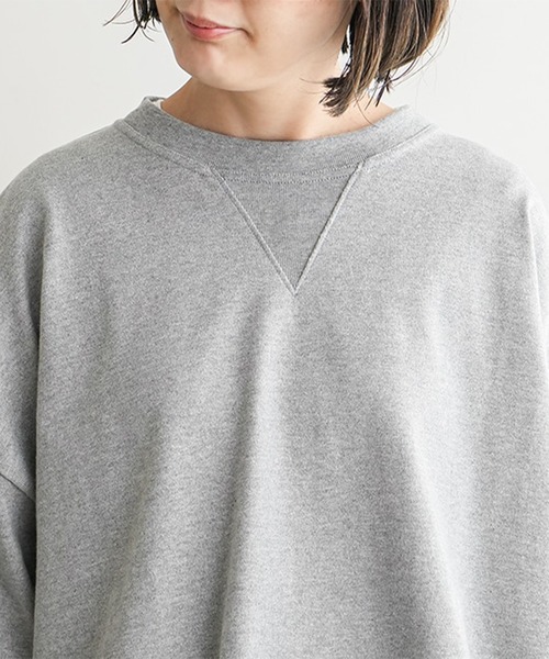 SOLAMONAT(ソラモナ)の「ペンネ天竺 ショートプルオーバー(Tシャツ/カットソー・レディース・杢グレー/ヘザーチャコール/ホワイト/ブラック/カーキ/ライトピンク・FREE)」の21枚目の写真