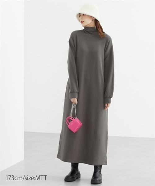 slattgir(スラットジール)の「高身長 裏シャギーマキシ丈タートルネックワンピース (トールサイズ)(ワンピース・レディース・チャコール/ボルドー/ブラック・TM/TL/TLL/T3L/T5L/T4L)」の10枚目の写真