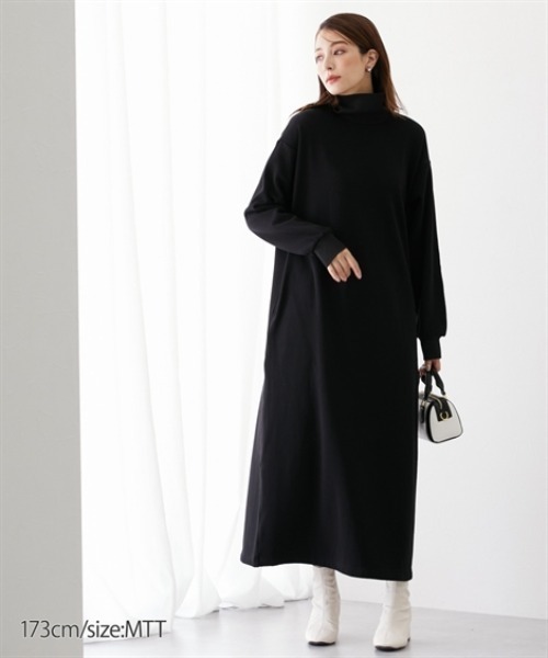 slattgir(スラットジール)の「高身長 裏シャギーマキシ丈タートルネックワンピース (トールサイズ)(ワンピース・レディース・チャコール/ボルドー/ブラック・TM/TL/TLL/T3L/T5L/T4L)」の14枚目の写真