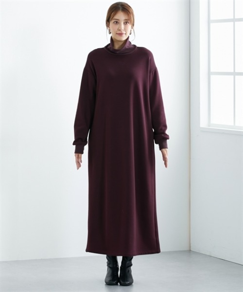 slattgir(スラットジール)の「高身長 裏シャギーマキシ丈タートルネックワンピース (トールサイズ)(ワンピース・レディース・チャコール/ボルドー/ブラック・TM/TL/TLL/T3L/T5L/T4L)」の22枚目の写真