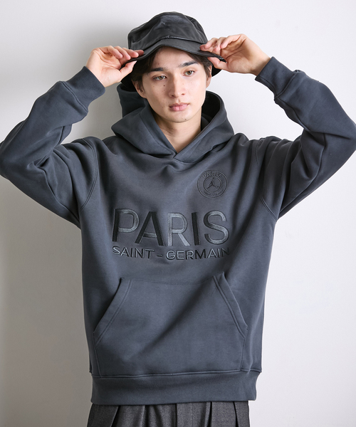 龍神 ジョーダン バックロゴ PARIS ゆるだぼ スウェットパーカー JORDAN BRAND M J OSAKA CITY HBR FLC PO BLACK（ジョーダン ブランド