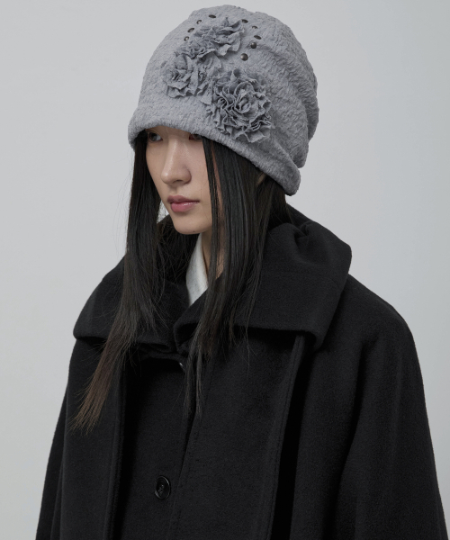 FLAREUP（フレアアップ）の「Ruffle Shirring Beanie (FL-740_Gray)（ニットキャップ/ビーニー・レディース・ライトグレー・OS）」の22枚目の写真