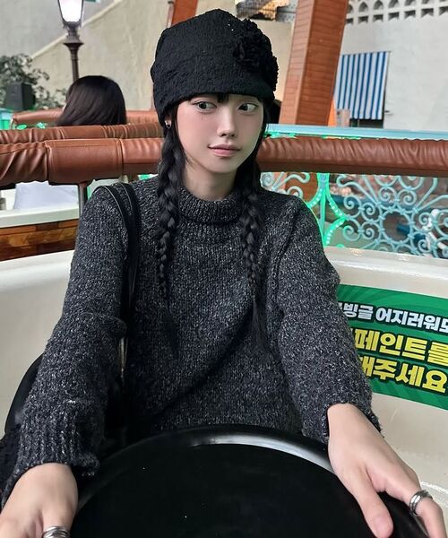 FLAREUP（フレアアップ）の「Ruffle Shirring Beanie (FL-740_Gray)（ニットキャップ/ビーニー・レディース・ライトグレー・OS）」の7枚目の写真