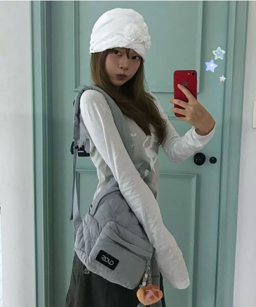 FLAREUP（フレアアップ）の「Ruffle Shirring Beanie (FL-740_Gray)（ニットキャップ/ビーニー・レディース・ライトグレー・OS）」の3枚目の写真