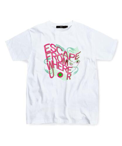 ESCAPEFROM(エスケープフロム)の「PGリソスタンププリントTシャツホワイト(Tシャツ/カットソー・レディース・その他・SMALL/MEDIUM/LARGE)」の2枚目の写真
