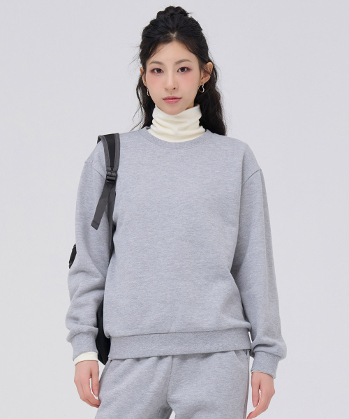 CHASECULT（チェイスカルト）の「ユニセックスエッセンシャル裏起毛スウェットシャツ-グレー（スウェット・メンズ・ライトグレー・90/100/110/95/105/115）」の4枚目の写真